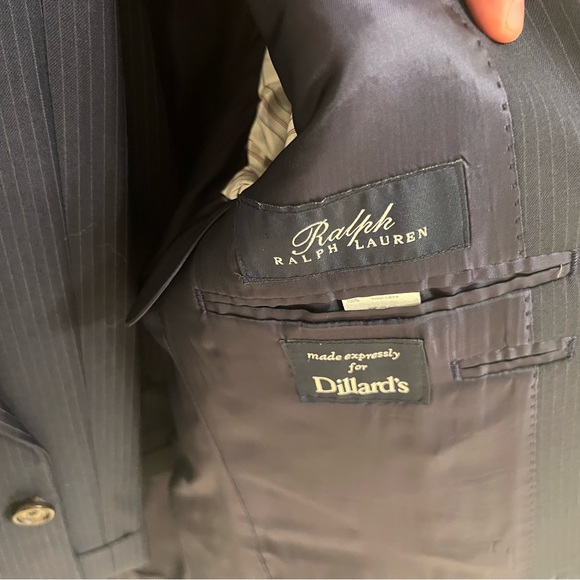 Ralph by Ralph Lauren Navy Striped suit. - Picture 2 of 3